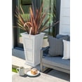 thumbnail image 5 of Veradek Brixton Tall 28" Plastic Planter - White, 5 of 11