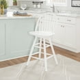 thumbnail image 3 of Linon Newton 24" Windsor Back Counter Stools, Classic White Finish, Set of 2, 3 of 12