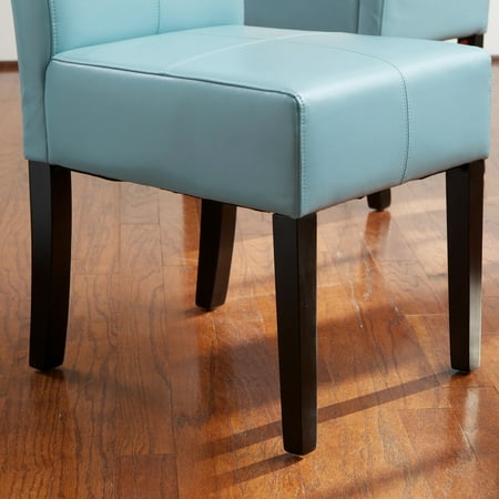 Emilia Teal Blue Leather Dining Chairs Set Of 2 Canada Emilia Teal Blue Leather Dining Chairs