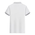 thumbnail image 6 of Hxshgdsn Womens Casual Short Sleeve Shirt Henley Lapel Collar Golf Blouse Gym Workout Tee（White/2XL）, 6 of 6