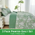 thumbnail image 4 of Gogreen Luxury Printed Quilt Set Twin Size, Lightweight Comforter Set, Oversized Bedspread Coverlet Quilted Bedding Set, with 2 Matching Pillowcases, for All Season, 4 of 9