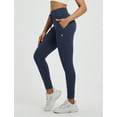 thumbnail image 3 of BALEAF Women's Fleece Lined Jogger-Fit Leggings Warm Yoga Pants with Pockets Thermal Sweatpants Winter Lounge Casual Running Navy Blue XS, 3 of 7