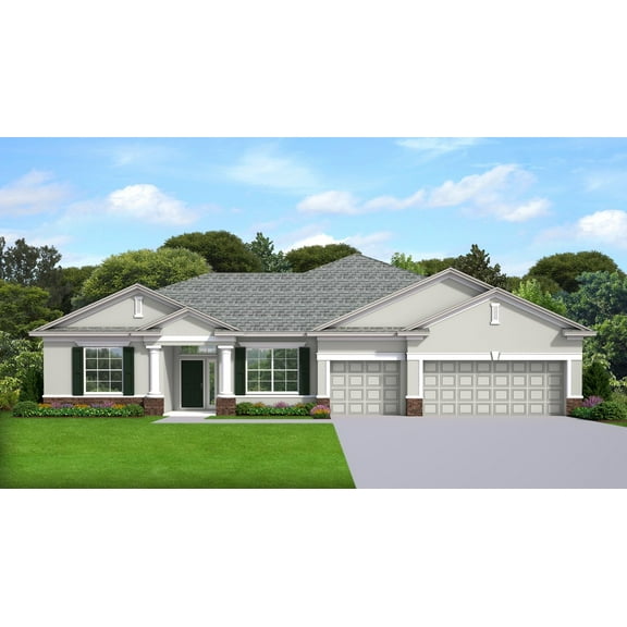 556-23372: Contemporary CMU 4 Bed, 3 Bath Luxury Home Plan, 2337 Sq Ft: Full Blueprints with License to Build by Home Plan Marketplace - Lesuto