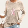 thumbnail image 2 of Sexlip Womens Graphic Sweatshirt Long Sleeve Round Neck Design Soft Fabric Relaxed Silhouette for Casual Wear Beige XL, 2 of 4