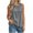 Gray, variant on Women's Ruffle Detail Sleeveless Tank Tops Summer Petite Plain Crew Neck Tee Casual Travel Tops Wine