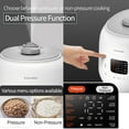 thumbnail image 3 of CUCHEN CRS-FWK1040WUS | Dual Heating Pressure Rice Cooker 10 Cup (Uncooked) | High/Non-Pressure | Triple Power Packing | Easy Open Handle | Stainless Cover | Auto Steam Clean | White, 3 of 7