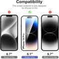 thumbnail image 2 of WWS-[3 Pack] Conçu pour iPhone 14 Pro (6.1 Pouces) Protecteur d'Écran en Verre Trempé avec Outil d'Installation Facile Inclus, Compatible avec Étui Ultra Résistant, 2 of 4