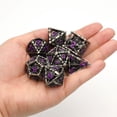thumbnail image 5 of MACTANO Metal DND Dice Set Dungeons and Dragons Dice Set MTG RPG Board Game Toy-Grim Reaper Purple Number, 5 of 8