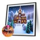 thumbnail image 2 of Pintura de diamante 5D DIY Taladro redondo completo Snowscape House Kit Home Decor Craft FLhrweasw Nuevo, 2 of 9