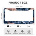 thumbnail image 3 of Navy Blue Blush Pink Floral License Plate Cover 2 PCS Pink Peony Floral with Green Leaf Personalized License Plate Frame for Women Men US Vehicles 2 Holes Aluminum Metal License Plate Frames, 3 of 6
