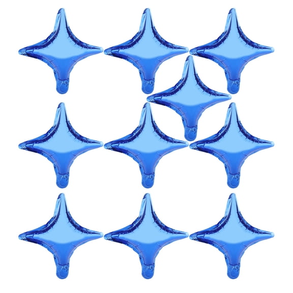 10PCS 10" Four-pointed Star Foil Balloons Anniversary Wedding Party Decor Balloon(dark blue)