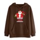 thumbnail image 5 of Sudadera estampada con capucha retro de manga larga suelta de Navidad para mujer con mangas caídas en los hombros Pompotops gfhjh12957, 5 of 8