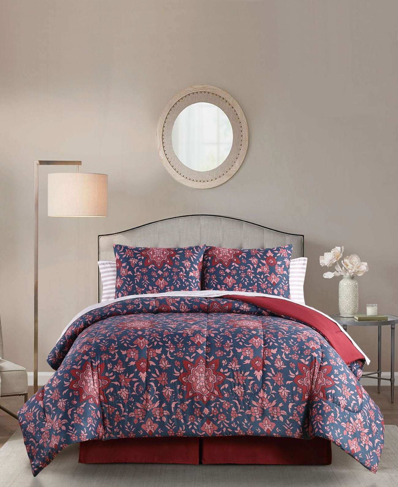 Keeco Samantha Jewel 6Piece Twin Comforter Set, Multi, Twin