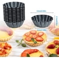 thumbnail image 3 of Molde para muffins, 12 piezas Mini moldes para tartaletas de acero al carbono, moldes para tartas, moldes para tartaletas, moldes antiadherentes para muffins, moldes para tartaletas de acero al carbono, reutilizables (01) brillar Electrónica, 3 of 5