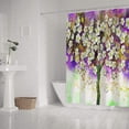 thumbnail image 2 of FREEAMG Tree with Large White Flowers Shower Curtain with 12 Hooks Polyester Fabric Waterproof Bath Curtain, 60x72 inch, 2 of 4