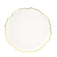 thumbnail image 2 of Balsa Circle 20 Clear Gold Round 10" Plastic Dinner Plates Reef Design Disposable Tableware, 2 of 5