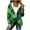 Green, variant on Womens Fleece Lined Jackets Coats Fuzzy Winter Warm Oversized Cardigan Hooded Turndown Collar Jackets