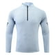 thumbnail image 2 of pstuiky camisas de manga larga para hombre, Camiseta deportiva ligera y transpirable de color sólido con cremallera y cuello alto de manga larga para hombre Tops de talla grande para hombre xl, 2 of 8