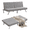 Gray-Fabric, variant on ASINMAK Convertible Sofa Bed Adjustable Couch Sleeper, Fabric Loveseat Futon Bed with Breathable Chenille, Metal Legs, and Adjustable Lounge - Perfect for Compact Living Space - Black