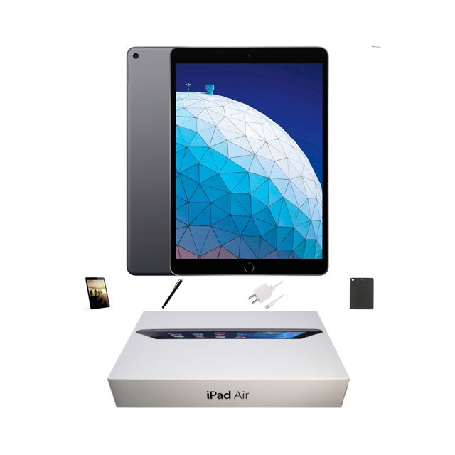 IPad Air 2 LCD IPS de 9,7 pulgadas reacondicionado de Apple, solo Wi-Fi, 16 GB, paquete especial: lápiz óptico, estuche, vidrio templado, cargador rápido - Gris espacial Apple iPad Air 2