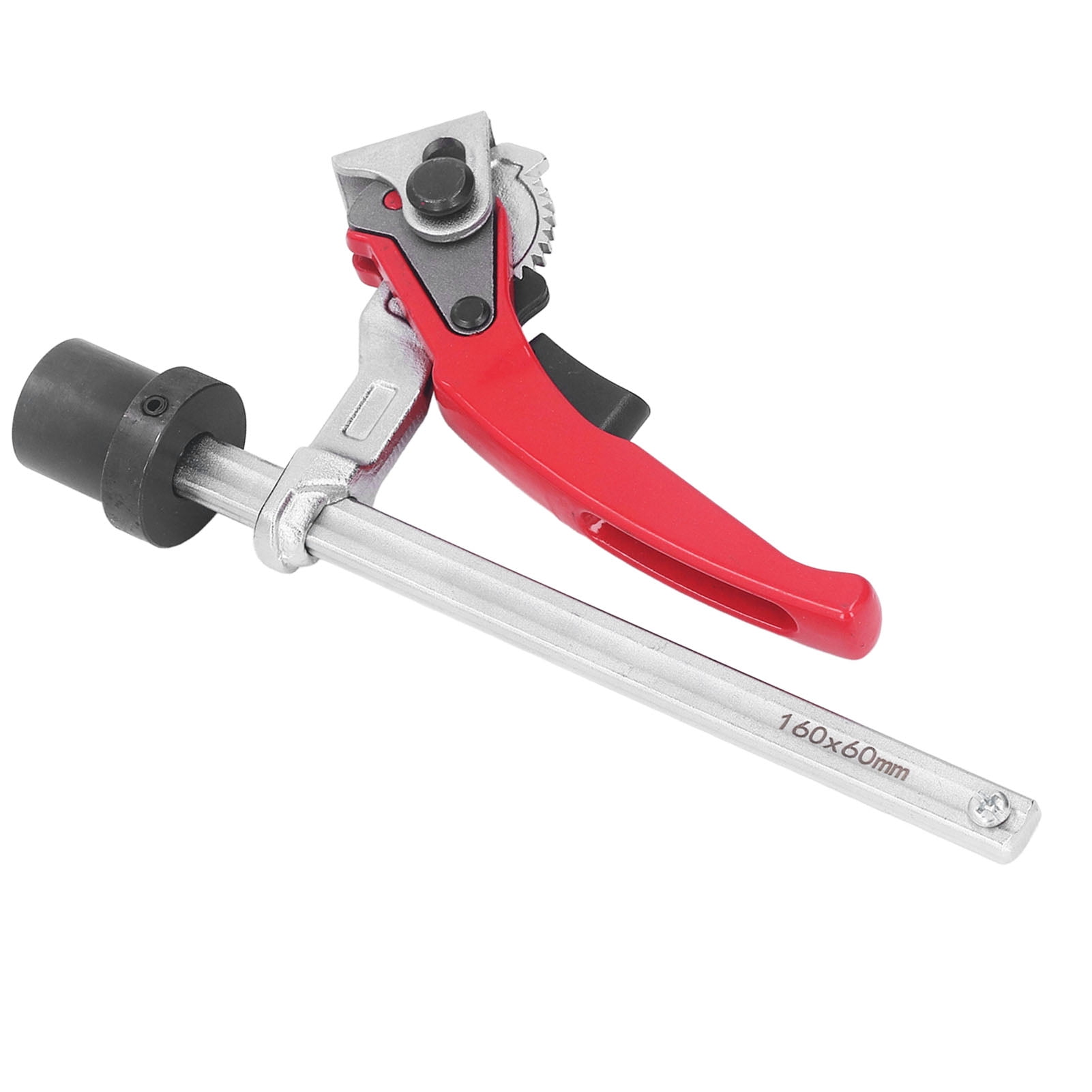 BIMZUC Ratcheting Table Clamp, Chromium Vanadium Alloy Steel Woodworking Quick Action Clamp, 6.3 x 2.36 inches / 160 x 60 mm Clamping Range, Anti Slip