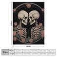 thumbnail image 4 of COMIO Flannel Material Blanket, Couple Skull Skeleton Skull The Lovers, Anti-Pilling Soft and Durable, Multi-Purpose, Various Sizes White, 4 of 6