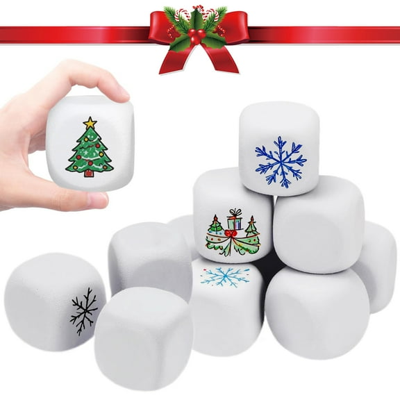 SWAJUJA White Blank Large Foam Dice for DIY Projects, 10-Count, Graffiti, and Art Projects β Safe Rounded Edges, Smooth EVA Material, Perfect for Party Supplies, Classroom Activities