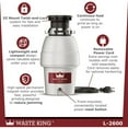 Waste King Legend Series EZ Mount 1/2 HP Garbage Disposal