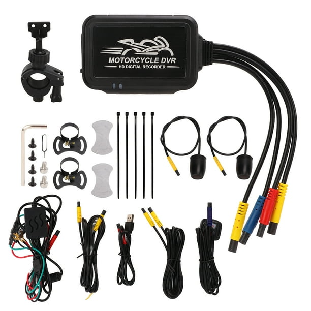 Grabadora de conducción de motocicleta lente dual 1080P HD IP67 impermeable lapso de tiempo fotografía Monitor de estacionamiento Universal Jadeshay A