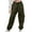 Army Green, variant on ZOYOEN Girls Cargo Pants- Cotton Drawstring Casual Fashion Kids Jogger Pants Khaki Size 8