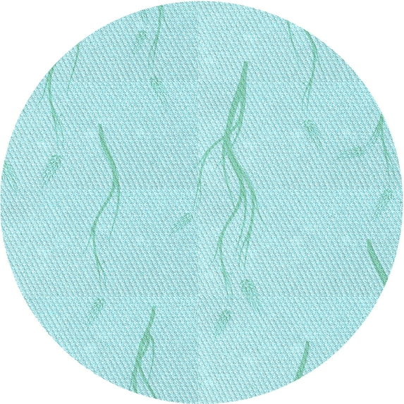 Ahgly Company Indoor Round Patterned Blue Diamond Blue Area Rugs, 5' Round