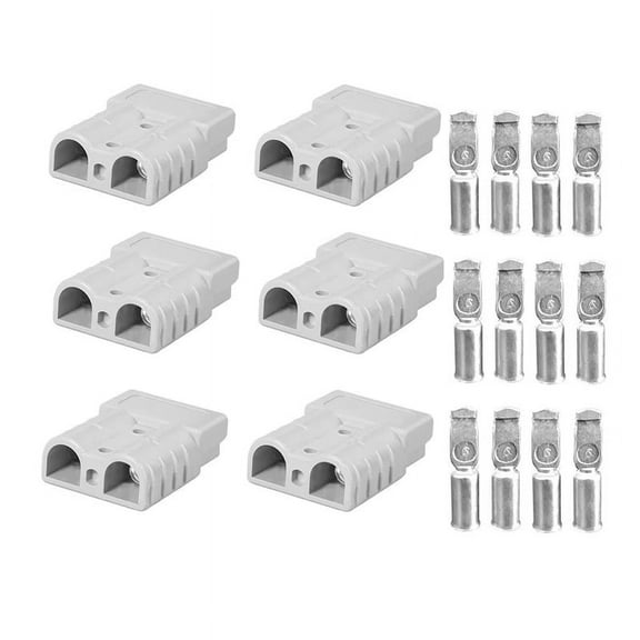 50A 600V Battery Connector for Anderson Cable Terminal Caravan Motorcycle Charging Adapter Power 6pcs