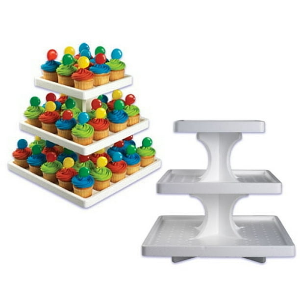 3 Tier Square Cupcake Stand