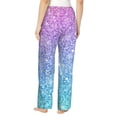 thumbnail image 3 of Daiia Multicolor Glitter Women's Sleep Pant with Pockets and Drawstring,Pajama Pants-Small, 3 of 9