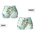 thumbnail image 3 of Sikiie World Travel Map Print Workout Shorts Women Scrunch Butt Gym Shorts Seamless High Waist Tummy Control Yoga Biker Athletic Shorts, 3 of 5