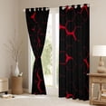 thumbnail image 3 of jejeloiu Red Black Black Out Curtains,Abstract Geometric Hexagon Curtains Pack of 2 (42x63 Each) For Men Women, 3 of 6