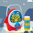 thumbnail image 2 of Outdoor AutomaticElectric Little Penguin Bubble Machine Portable One Click Start Bubble Machine Children's Toy With Bubble Water 100ml, 2 of 9
