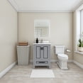 thumbnail image 5 of Sinber 24" x 22" Inch Rectangular Sink Grey Bathroom Vanity Cabinet with Carrara White Marble Countertop, 5 of 16
