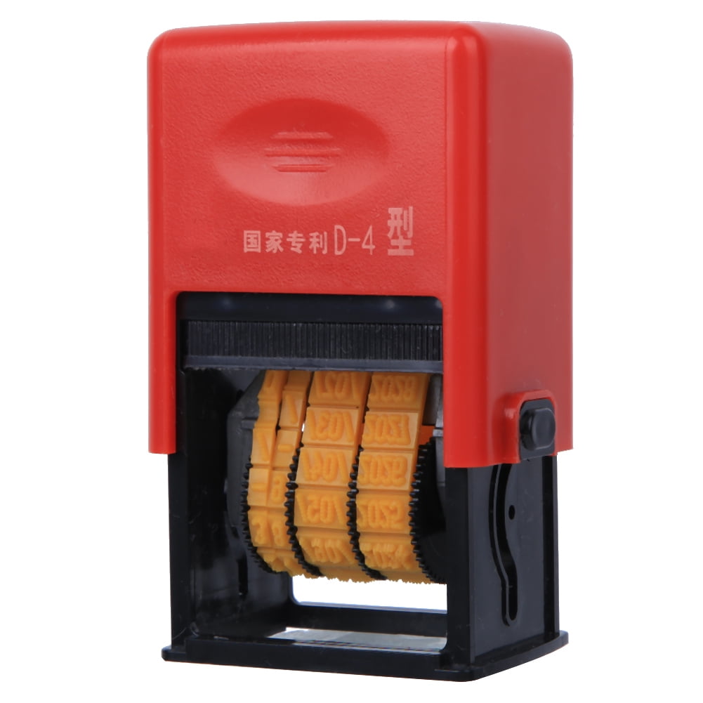 YAHHU D-4 Type Manual Date Coding Machine Adjustable Food Plastic Bag Label Printer Date Printing Machine for Office Store Business Supplies Packaging Solutions (5.91 in / 15 cm)