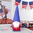thumbnail image 3 of Christmas Gnome Decor Faceless Doll Decorations for Home 4th of July Patriotic Gnome Plush Decor Independence Day Decorations Elf Dwarf for Table Ornaments for Memorial Day Veterans (July_06) (B), 3 of 6