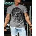 thumbnail image 2 of Gymish SkullPlate Men’s Workout T-Shirt – Skull Weight Plate Gym Shirt, Funny Lifting Tee, Fitness & Bodybuilding Top, 2 of 5