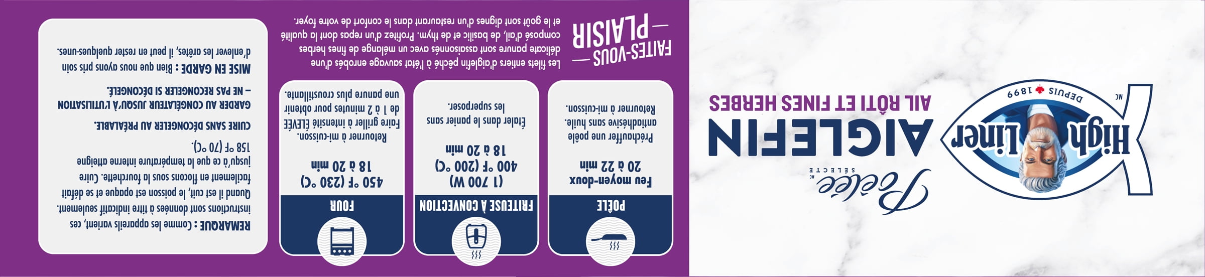 High Liner Pan-Sear Selects Roasted Garlic & Herb Haddock, 500 g