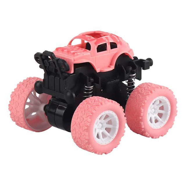 Eky Pull Back Cars - Double-Sided Friction Powered Vehicles Flips Shockproof Inertia Cars,Hand Coordination and Imagination Development,Rubber Tires Pull Cars for Kids Holiday Birthday Gift