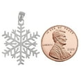 thumbnail image 3 of 925 Sterling Silver Necklace w/ Snowflake Pendant, 3 of 5