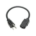 thumbnail image 2 of Tripp Lite P006-001 1' NEMA 5-15P to IEC-320-C13 Power Cord Black, 2 of 6