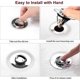 thumbnail image 3 of Universal Pop-up Sink Drain, Anti-clog Drain Filter, Stainless Steel And Pure Copper Bathtub Drain, Anti-odor Hair Filter For 34-38mm Holes, 3 of 5