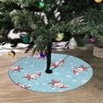 thumbnail image 2 of FMSHPON Santa ClausSnowflakes Xmas Christmas Tree Skirt Stand Mat for Holiday Party Decoration Indoor Outdoor 36 inches, 2 of 3