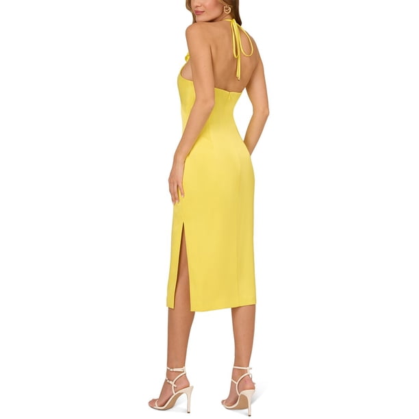 liv foster halter dress Liv Foster Twill Trumpet Halter Gown