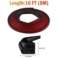 YTBW 16.4Ft LShape Rubber Car Window Door Seal Strips Hollow Edge