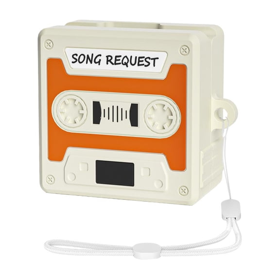 Liquid Silicone Earbud Case Compatible with Samsung Buds4 and Buds4 Pro, Retro Tape Design Protective Cover